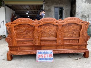 Bộ bàn ghế Khổng Tử gỗ hương đá 6 món (Chú Ninh, Phú Thọ)