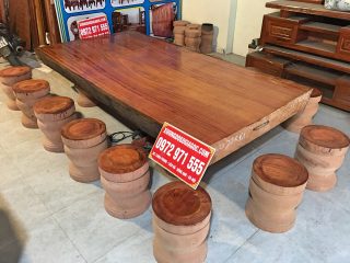 Phản nguyên tấm 310x160x20cm gỗ xoan đào (Anh Phát, Bình Định)