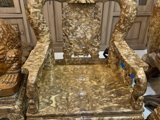 Siêu phẩm bộ bàn ghế 10 món Minh Quốc Đào nu nghiến tay 12 (Chú Sơn, Quảng Ninh)