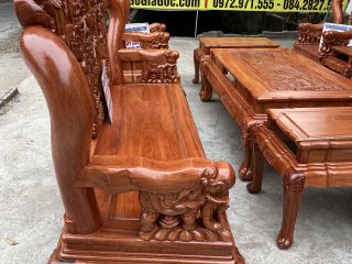 Bộ bàn ghế Minh Quốc Voi 10 món tay voi đặc chương liền khối (Anh Cường, Bắc Giang)