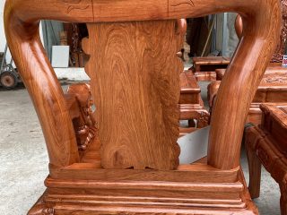 Bộ bàn ghế Minh Quốc Voi 10 món tay voi đặc chương liền khối (Anh Cường, Bắc Giang)