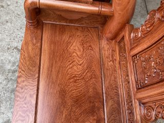 Bộ bàn ghế Tần Thuỷ Hoàng 7 món tay cột 12 gỗ hương đá (Anh Trinh, Yên Bái)