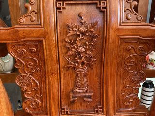 Siêu phẩm bộ ghế Tần Thuỷ Hoàng tay cột 16cm liền khối (Anh Bắc, Hải Dương)