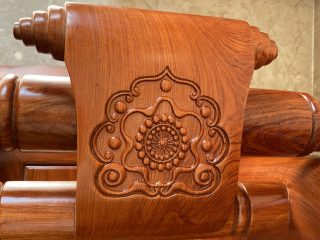 Siêu phẩm bộ ghế Tần Thuỷ Hoàng tay cột 16cm liền khối (Anh Bắc, Hải Dương)