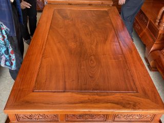 Siêu phẩm bộ ghế Tần Thuỷ Hoàng tay cột 16cm liền khối (Anh Bắc, Hải Dương)