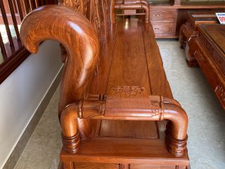 Siêu phẩm bộ ghế Tần Thuỷ Hoàng tay cột 16cm liền khối (Anh Bắc, Hải Dương)