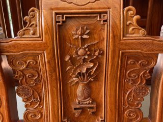 Siêu phẩm bộ ghế Tần Thuỷ Hoàng tay cột 16cm liền khối (Anh Bắc, Hải Dương)