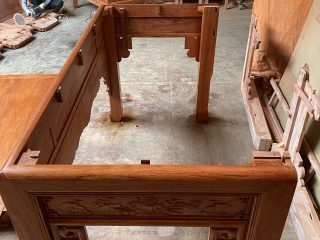 Án gian gỗ hương đá chân 12cm đục ngũ phúc (Anh Trọng, Hà Nội)