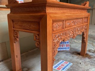 Án gian gỗ hương đá chân 12cm đục ngũ phúc (Anh Trọng, Hà Nội)