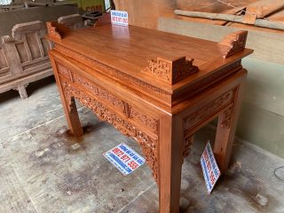 Án gian gỗ hương đá chân 12cm đục ngũ phúc (Anh Trọng, Hà Nội)