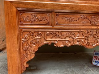 Án gian gỗ hương đá chân 12cm đục ngũ phúc (Anh Trọng, Hà Nội)