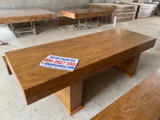 Bàn ghế ăn K3 gỗ cẩm vàng giả nguyên khối vân veo cực đẹp