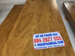 Bàn ghế ăn K3 gỗ cẩm vàng giả nguyên khối vân veo cực đẹp