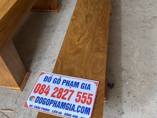 Bàn ghế ăn K3 gỗ cẩm vàng giả nguyên khối vân veo cực đẹp
