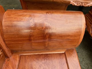 Bộ bàn ghế Hoàng Gia 10 món vách trơn bàn đục tứ linh siêu đẹp (Anh Đức, Thanh Hóa)