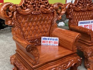 Bộ bàn ghế Hoàng Gia 10 món gỗ hương đá (Anh Mạnh, Hà Tĩnh)