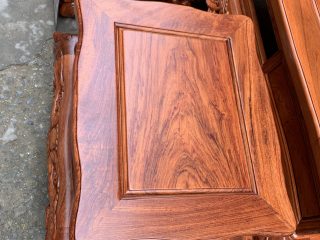 Bộ bàn ghế Louis Hoàng Gia vách trơn 6 món gỗ hương đá (Anh Thiên, Hà Nội)