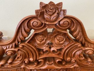 Bộ bàn ghế Hoàng Gia 6 món gỗ hương đá mặt ván tràn (Anh Tân, Vĩnh Phúc)