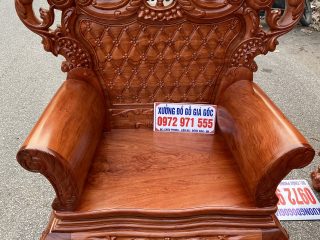 Bộ bàn ghế Hoàng Gia 5 món gỗ hương đá hàng đặt của chị Nga, Vũng Tàu