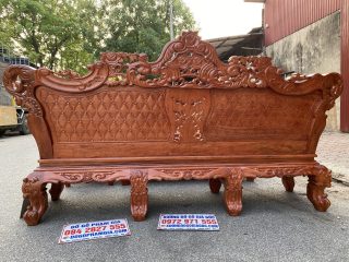Bộ bàn ghế Hoàng Gia 5 món gỗ hương đá hàng đặt của chị Nga, Vũng Tàu