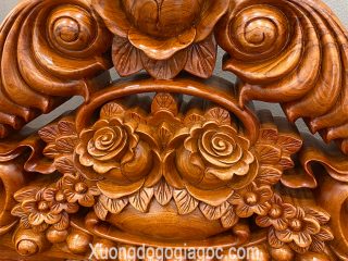 Bộ bàn ghế Hoàng Gia v5 chân 16cm gỗ hương đá đục 2 mặt siêu đẹp (Bác Phúc, Hà Nam)