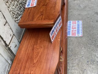 Kệ tivi vát trơn 2m4 gỗ hương đá (Chú Lợi, Bắc Ninh)