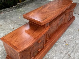 Kệ vát 2m37 gỗ hương đá hàng vip chọn vân đỉnh cao (Anh Tùng, Lạng Sơn)