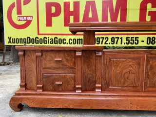 Kệ vát 2m37 gỗ hương đá hàng vip chọn vân đỉnh cao (Anh Tùng, Lạng Sơn)