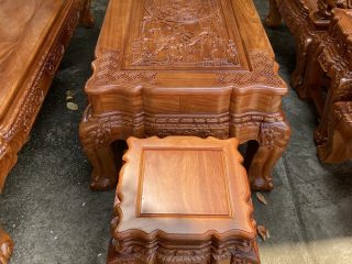 Bộ bàn ghế Minh quốc voi chiến tay 12 gỗ hương đá (Anh Tòng, Hà Giang)