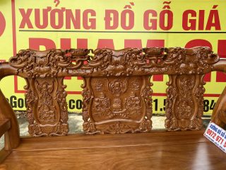 Bộ bàn ghế Minh quốc voi chiến tay 12 gỗ hương đá (Anh Tòng, Hà Giang)