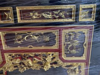 Bàn thờ ô xa sơn son thiếp vàng đục kênh bong đẳng cấp (Chú Mậu, Nam Định)