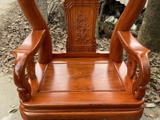Bộ bàn ghế Minh quốc triện gỗ hương đá 6 món (Anh Đoàn, Bắc Giang)