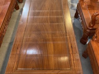 Bộ bàn ghế 6 món mẫu Minh quốc triện gỗ hương đá tay cột 10 (Anh Tài, Hà Nội)