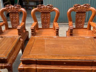 Bộ bàn ghế Minh quốc voi chiến 10 món gỗ hương đá hàng vip (Chú Nghiệp, Thanh Hóa)