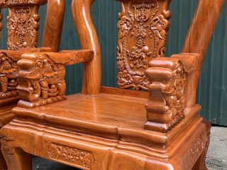 Bộ bàn ghế Minh quốc voi chiến 10 món gỗ hương đá hàng vip (Chú Nghiệp, Thanh Hóa)