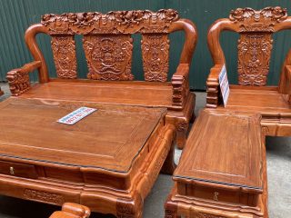 Bộ bàn ghế Minh quốc voi chiến 10 món gỗ hương đá hàng vip (Chú Nghiệp, Thanh Hóa)