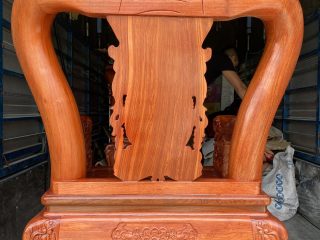 Bộ bàn ghế 6 món Minh quốc voi tay cột 12 gỗ hương đá (Chú Dũng, Nghệ An)