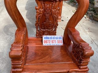 Bộ bàn ghế 6 món Minh quốc voi tay cột 12 gỗ hương đá (Chú Dũng, Nghệ An)