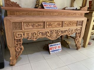 Án gian gỗ hương đá chân 14 kích thước 197x107x127cm
