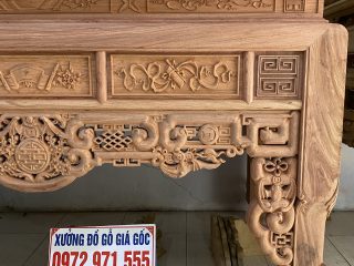 Án gian gỗ hương đá chân 14 kích thước 197x107x127cm