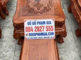 Bàn to kích thước 157*81cm khuôn tranh dày 5cm ván dày 2cm đục hoa lá tây