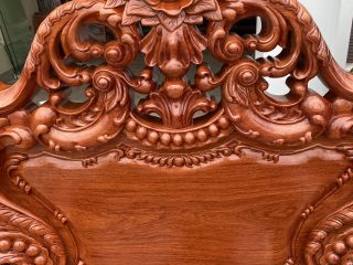 Chương ghế đơn liền khối không chấp đỉnh đục thủ công kênh bông sắc nét