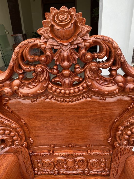 Chương ghế đơn liền khối không chấp đỉnh đục thủ công kênh bông sắc nét