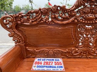 Chương ghế dài đục hoa hồng kênh bông sắc nét