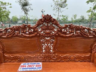 Chương ghế dài liền khối không chấp ghép đục hoa hồng cực kỳ kênh bông