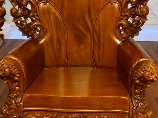 Bộ bàn ghế Hoàng Gia hoa hồng VIP 10 món gỗ gõ đỏ Nam Phi