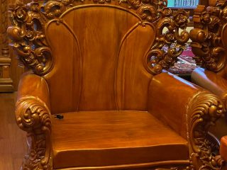 Bộ bàn ghế Hoàng Gia hoa hồng VIP 10 món gỗ gõ đỏ Nam Phi