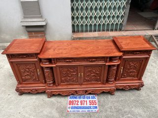 Mẫu kệ tivi gỗ hương