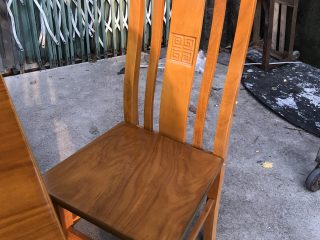 Ghế ăn đục chữ thọ cân gỗ cẩm vàng