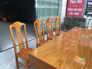 Ghế lưng tựa xẻ quạt gỗ cẩm vàng